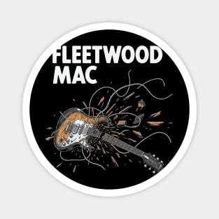 Fleetwood Mac Exploding Guitar Rock Art Magnet